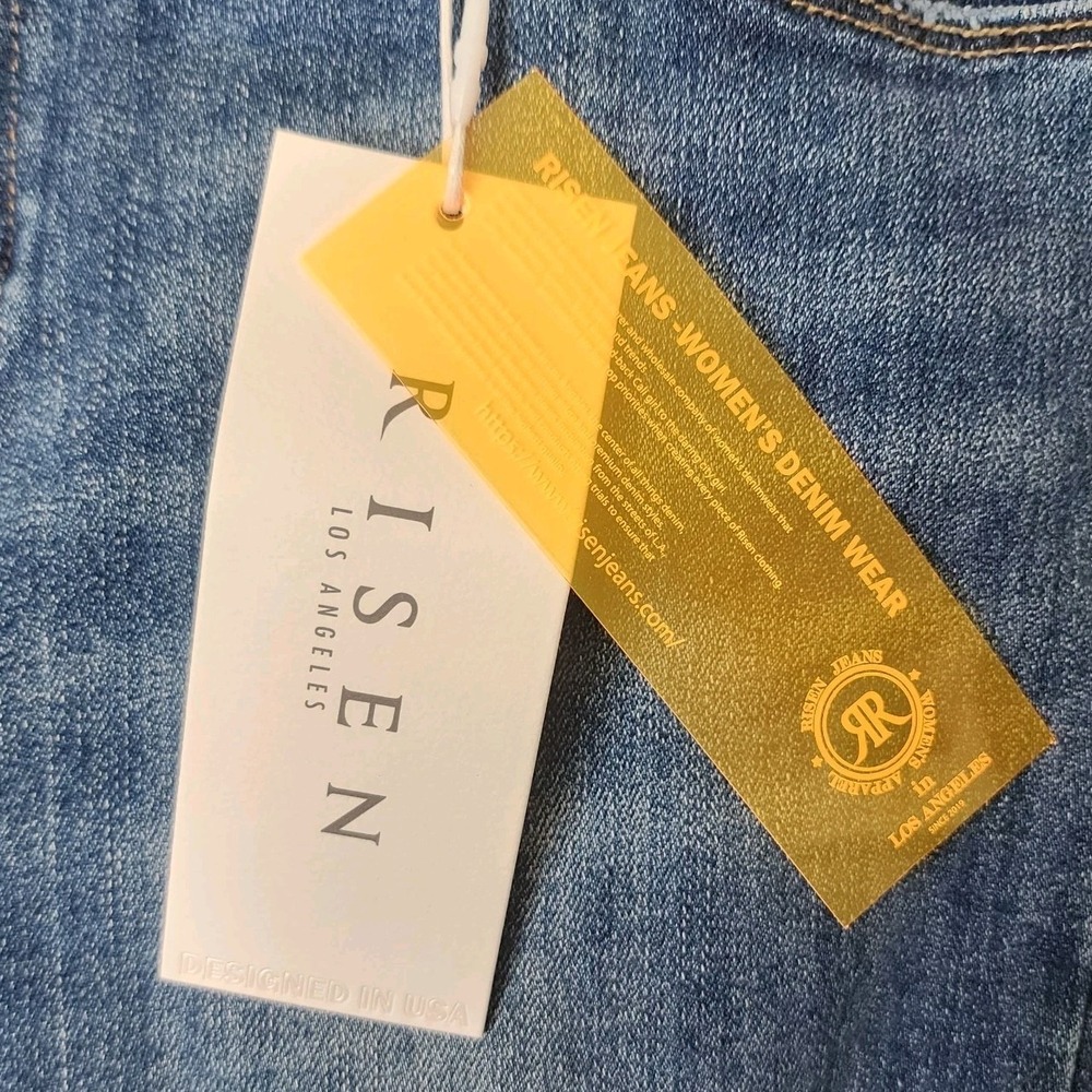 RISEN High Rise Relaxed Fit Skinny Jeans 28" Inseam Womens Size 15/32 NEW - Picture 4 of 12